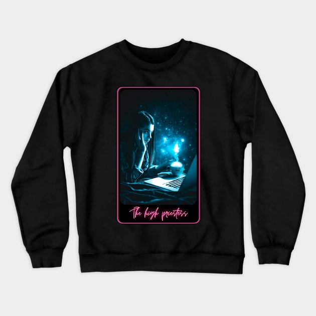 The High Priestess Crewneck Sweatshirt by Gwraggedann